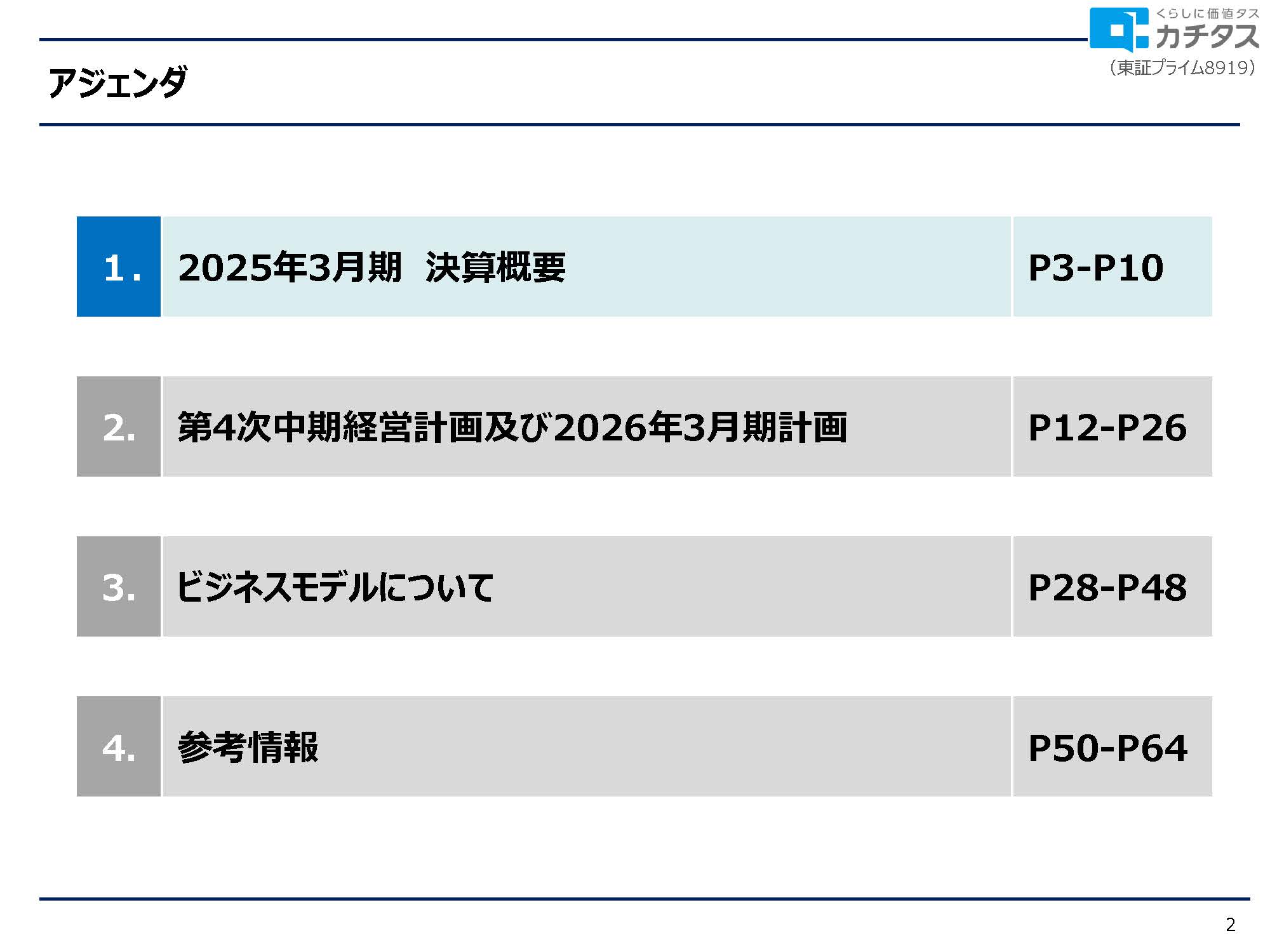 2025年3月期 決算説明資料
