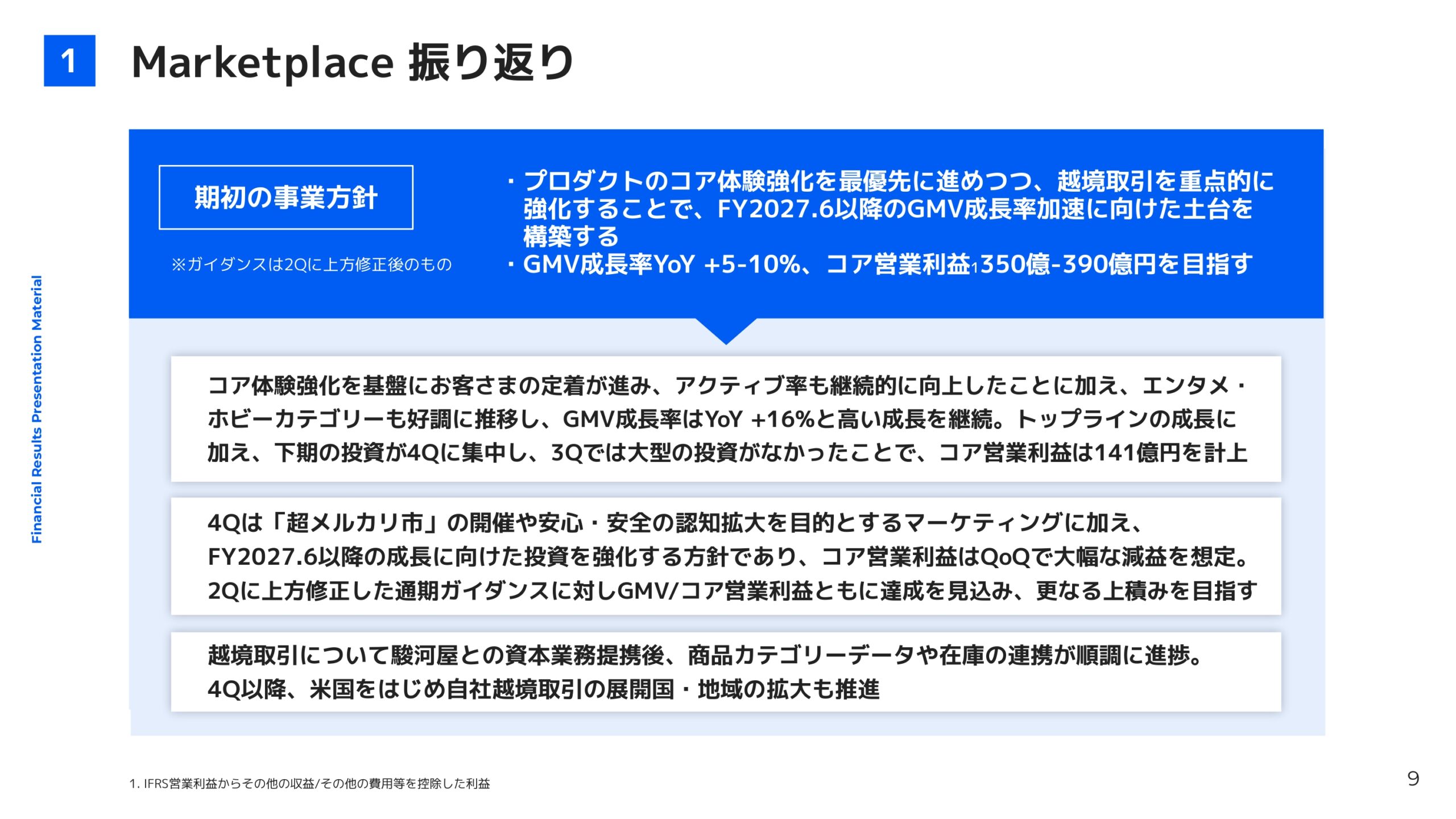 メルカリ2026年6月期3Q決算説明資料の画像9